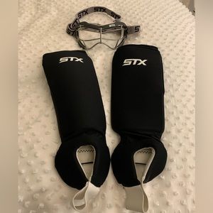 STX field hockey / lacrosse goggles and shin guards